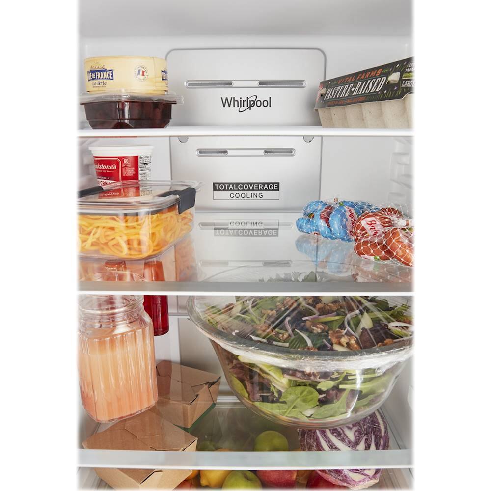 Alt View 2. Whirlpool - 12.7 Cu. Ft. Bottom-Freezer Counter-Depth Refrigerator - Black.