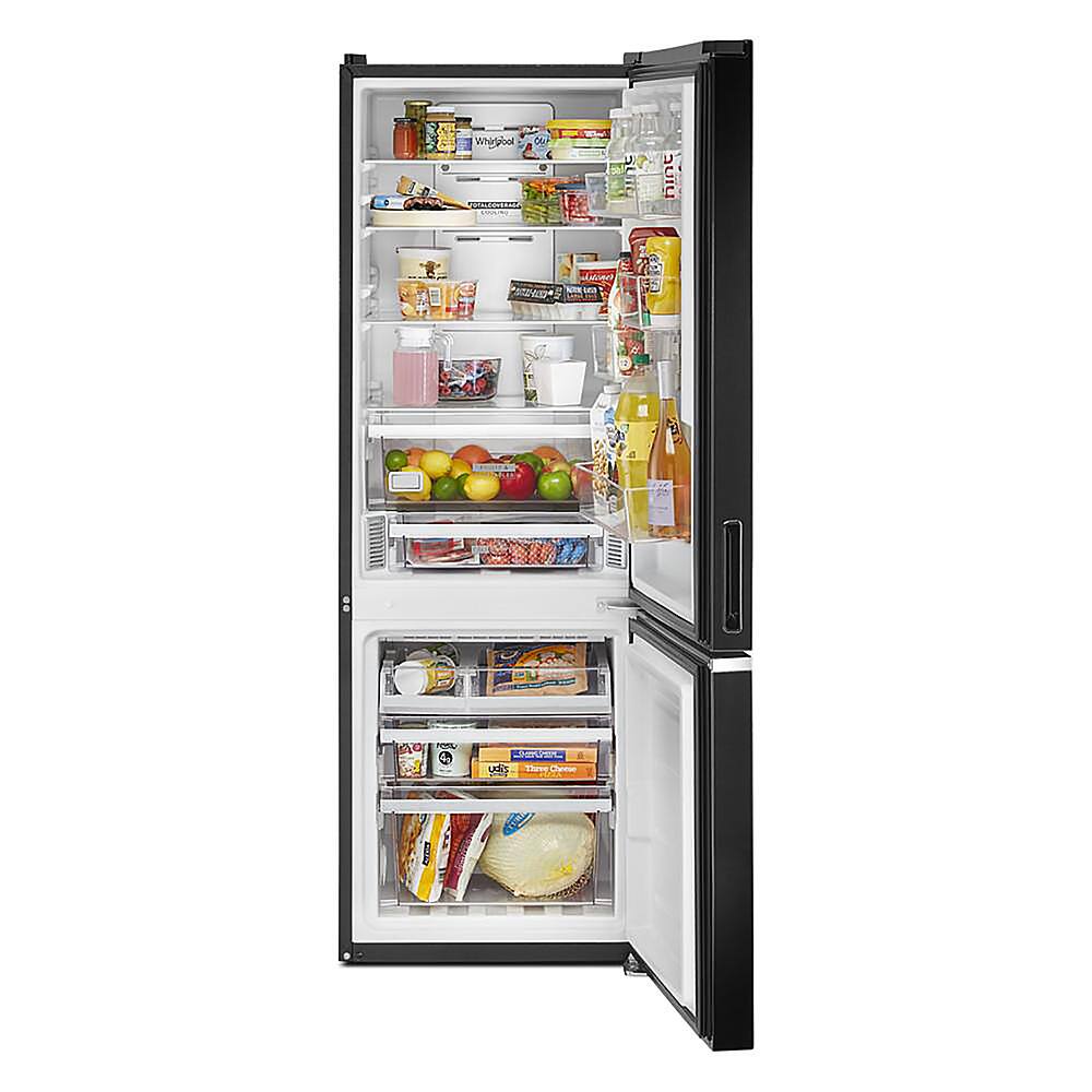Alt View 14. Whirlpool - 12.7 Cu. Ft. Bottom-Freezer Counter-Depth Refrigerator - Black.