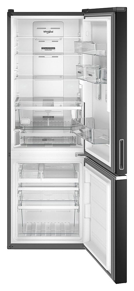 Whirlpool 12 7 Cu Ft Bottom Freezer Counter Depth Refrigerator Black Wrb533czjb Best Buy