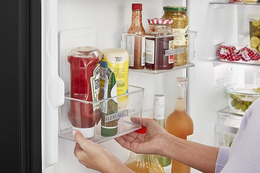 Alt View 12. Whirlpool - 12.7 Cu. Ft. Bottom-Freezer Counter-Depth Refrigerator - Black.