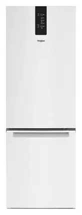 Front. Whirlpool - 12.7 Cu. Ft. Garage Ready Bottom-Freezer Counter-Depth Refrigerator - White.