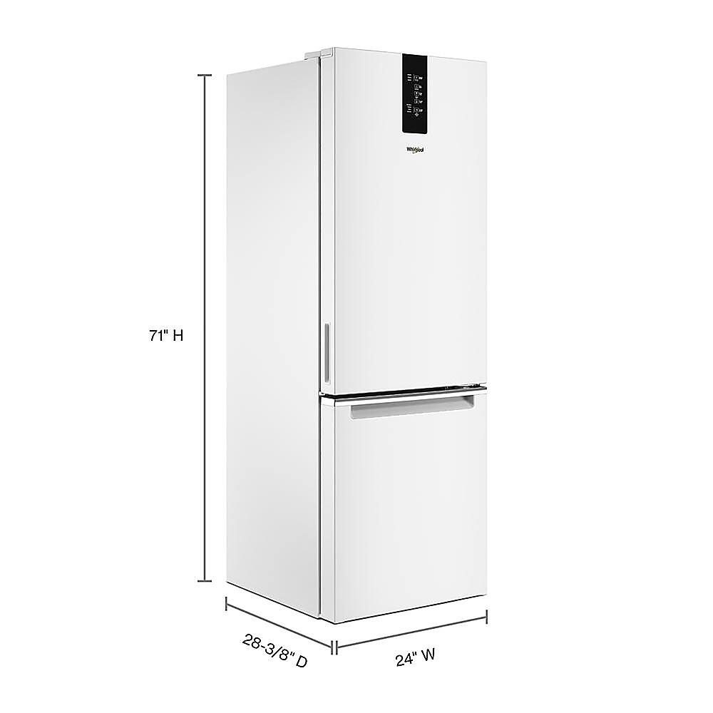 Alt View 13. Whirlpool - 12.7 Cu. Ft. Garage Ready Bottom-Freezer Counter-Depth Refrigerator - White.