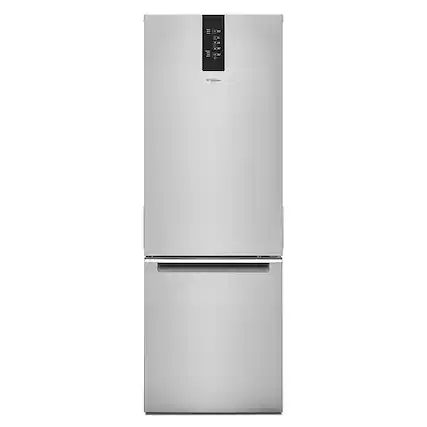 Front. Whirlpool - 12.7 Cu. Ft. Bottom-Freezer Counter-Depth Refrigerator - Fingerprint Resistant Stainless Steel.