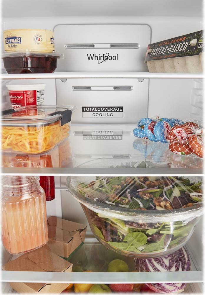 Alt View 3. Whirlpool - 12.7 Cu. Ft. Bottom-Freezer Counter-Depth Refrigerator - Fingerprint Resistant Stainless Steel.