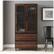 Alt View 11. Walker Edison - 2-Drawer Storage Armoire Bookcase Cabinet - Dark Walnut.