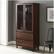 Alt View 12. Walker Edison - 2-Drawer Storage Armoire Bookcase Cabinet - Dark Walnut.