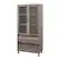 Left. Walker Edison - 2-Drawer Storage Armoire Bookcase Cabinet - Gray Wash.