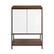 Front. Walker Edison - Modern MDF Accent Storage Cabinet - Dark Walnut/Solid White.