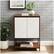 Alt View 12. Walker Edison - Modern MDF Accent Storage Cabinet - Dark Walnut/Solid White.
