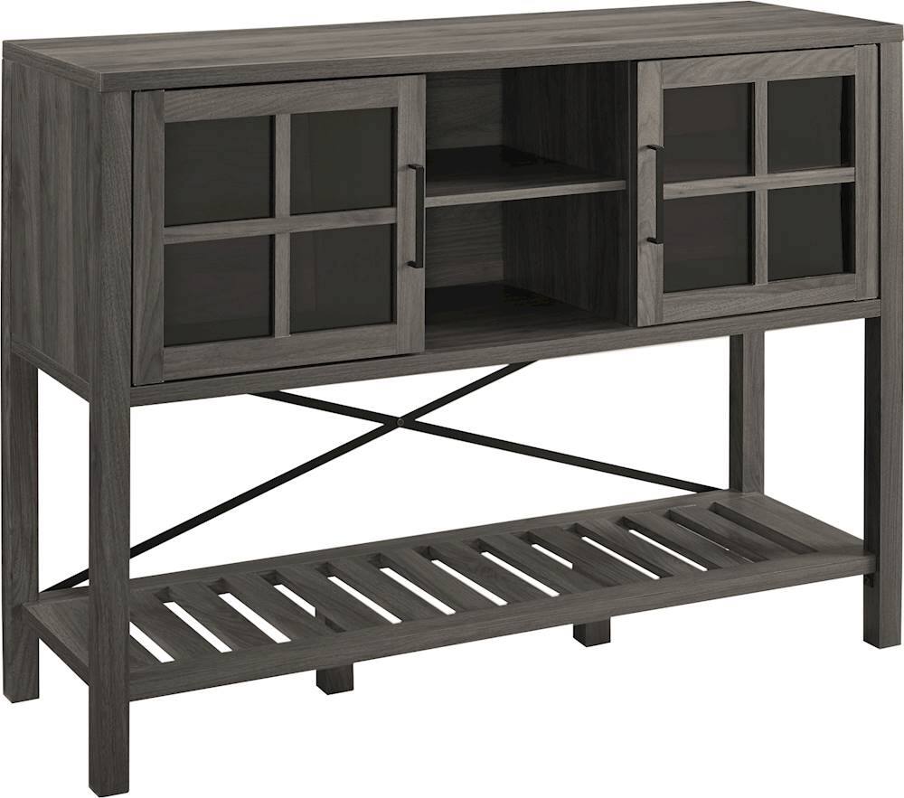 Angle View: Walker Edison - Classic Buffet Sideboard - Slate Gray