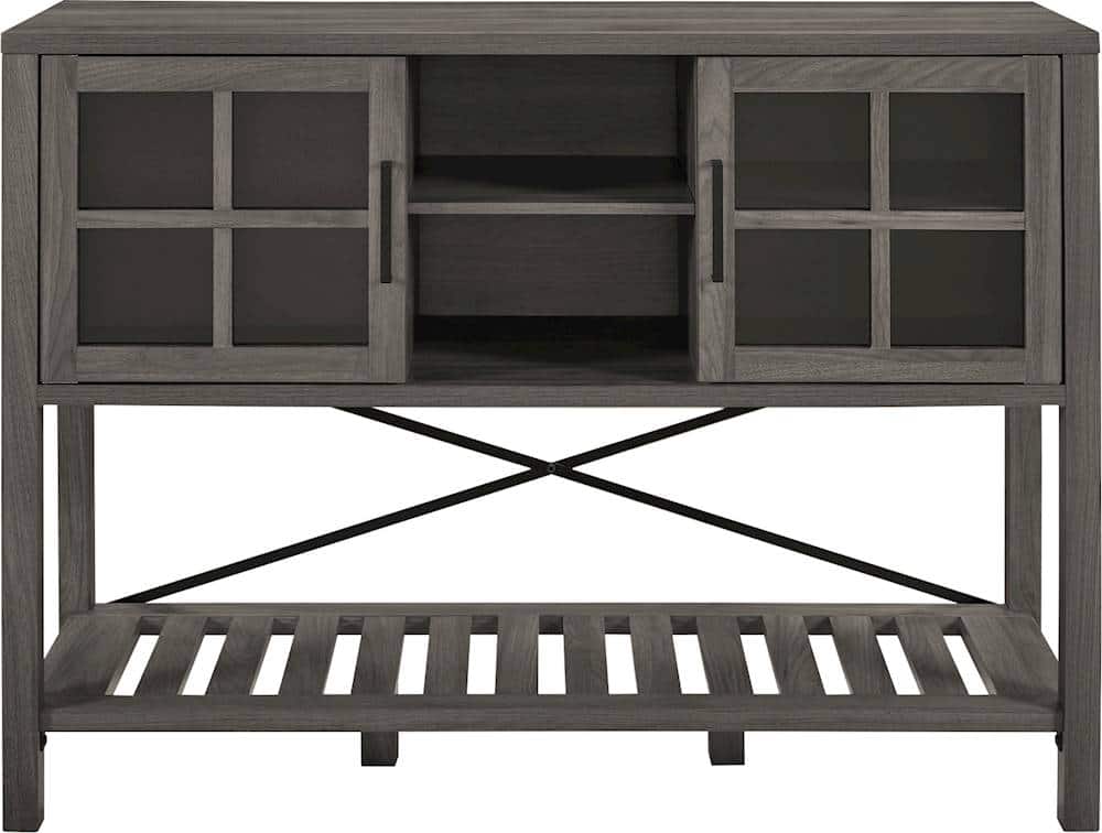Front. Walker Edison - Classic Buffet Sideboard - Slate Gray.