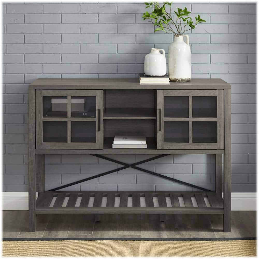 Best Buy: Walker Edison Classic Buffet Sideboard Slate Gray BBU48JARSG