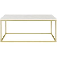Walker Edison - Rectangular MDF/ Coffee Table - Faux Marble - Front_Zoom
