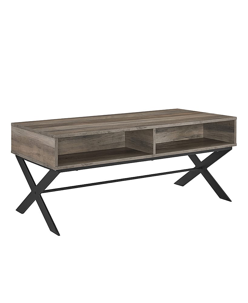 Angle View: Walker Edison - Rectangular MDF Coffee Table - Gray Wash