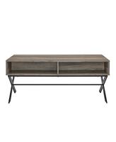 Walker Edison - Rectangular MDF Coffee Table - Gray Wash - Front_Zoom