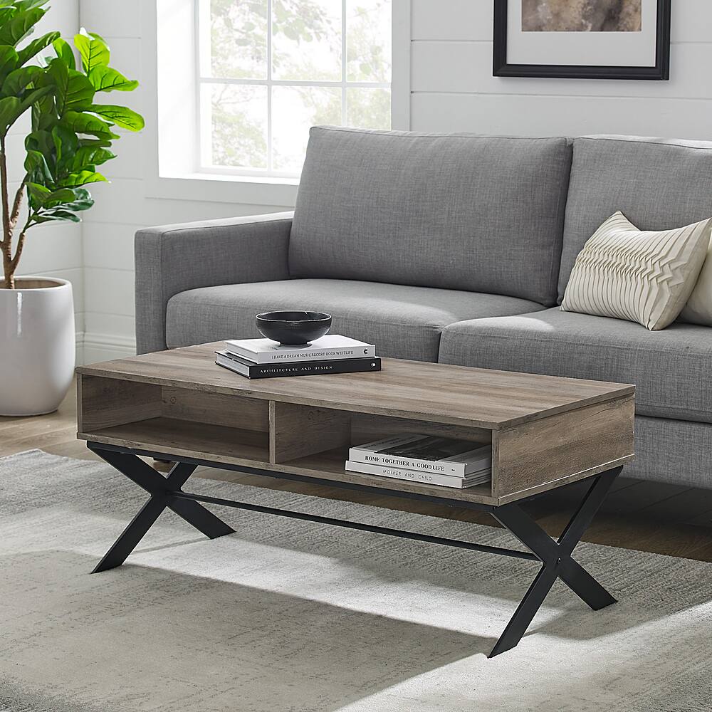 Best Buy Walker Edison Rectangular MDF Coffee Table Gray Wash BBF42BRICTGW