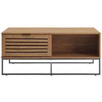 Walker Edison - Rectangular Modern MDF/Laminate Coffee Table - English Oak - Front_Zoom