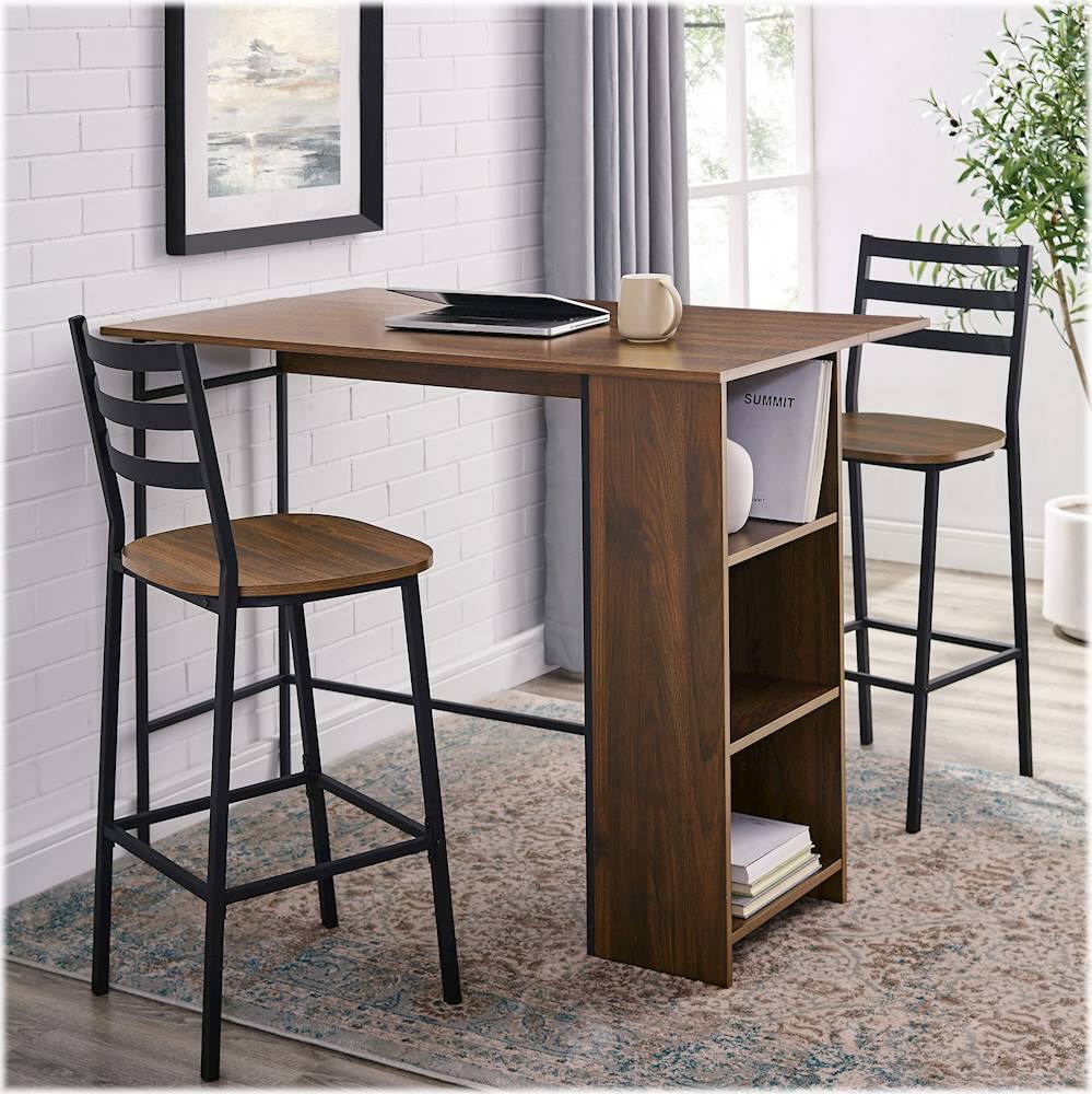 Best Buy Walker Edison Rectangular Drop Leaf MDF Counter Table (Set of