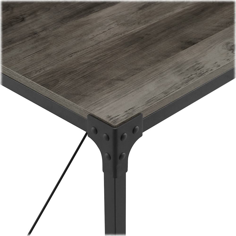 Best Buy Walker Edison Rectangular Rustic Iron Dining Table (Set of 5