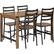 Angle. Walker Edison - Rectangular Industrial Dining Table (Set of 5) - Reclaimed Barnwood.