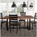 Alt View 11. Walker Edison - Rectangular Farmhouse Dining Table (Set of 5) - Mahogany/Black.