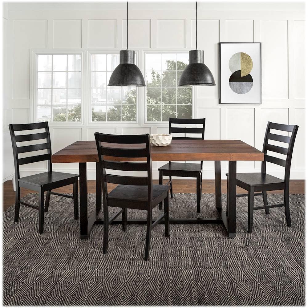 Best Buy Walker Edison Rectangular Farmhouse Dining Table (Set of 5