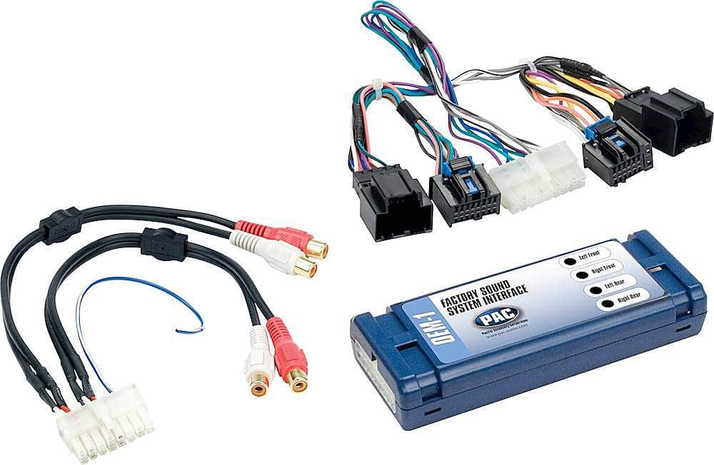 Angle. PAC - Amplifier Integration Interface for Select GM Vehicles - Blue.