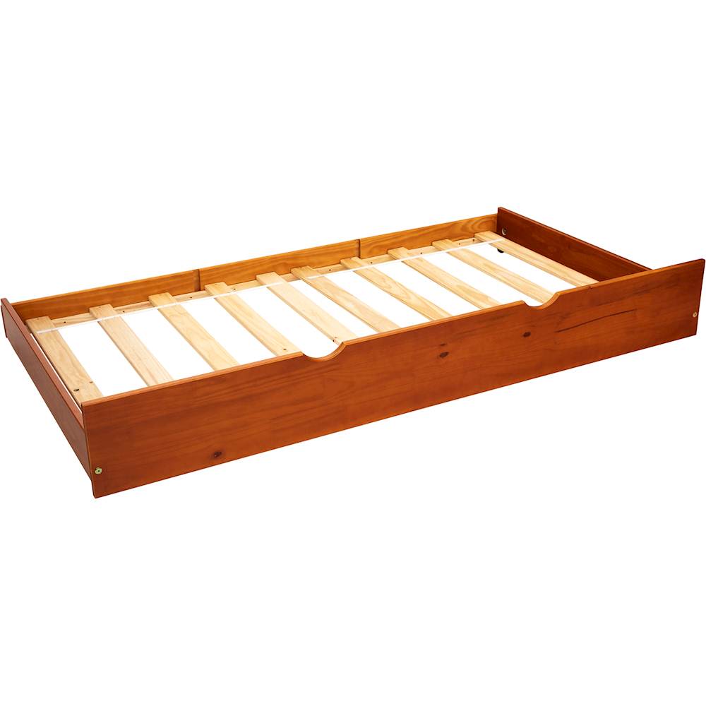 Angle View: Walker Edison - 42" Twin Trundle Bed - Honey