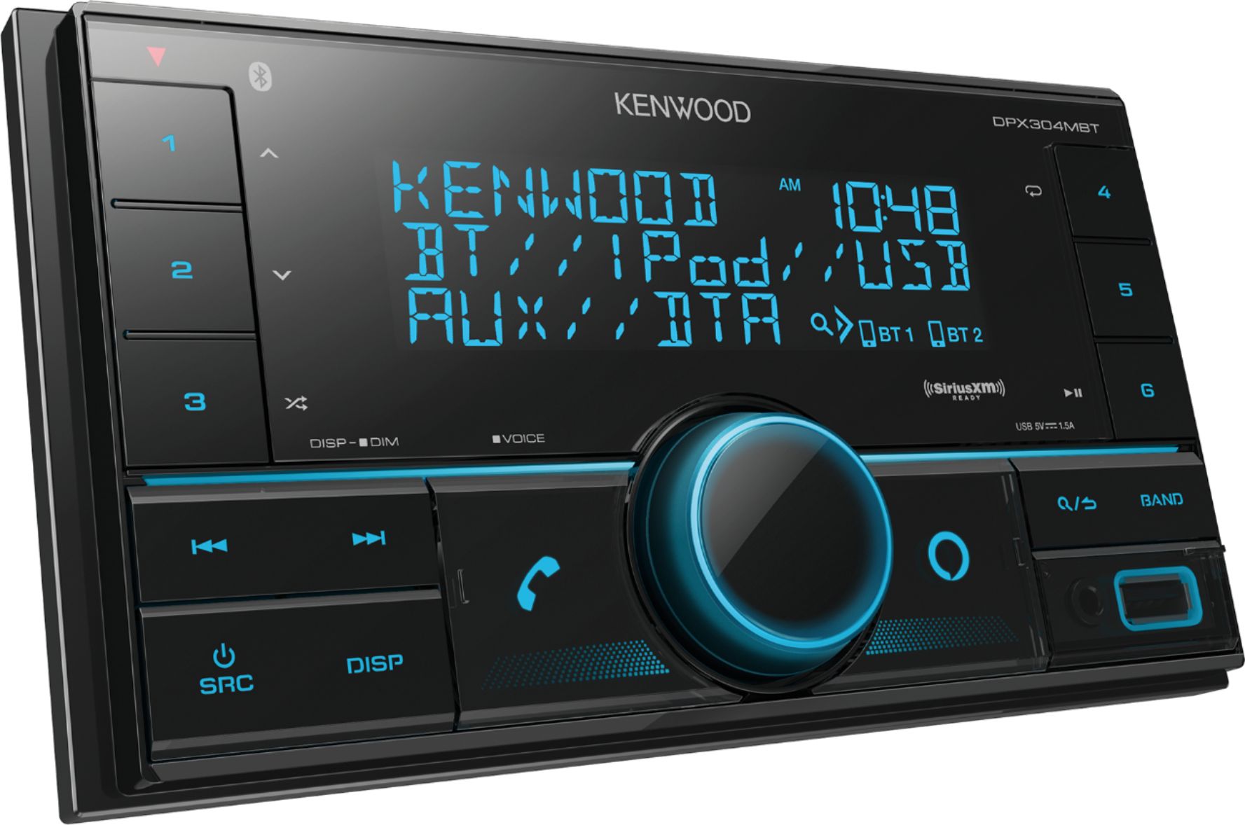Angle View: Kenwood - Built-in Bluetooth - In-Dash Digital Media Receiver - Black