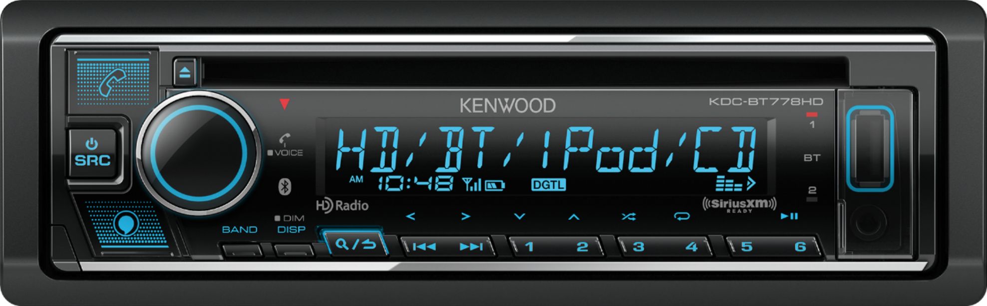 Kenwood Dual-DIN USB/AAC/WMA/MP3 CD Receiver Dash Kit 1992 Chevy GMC Pontiac 