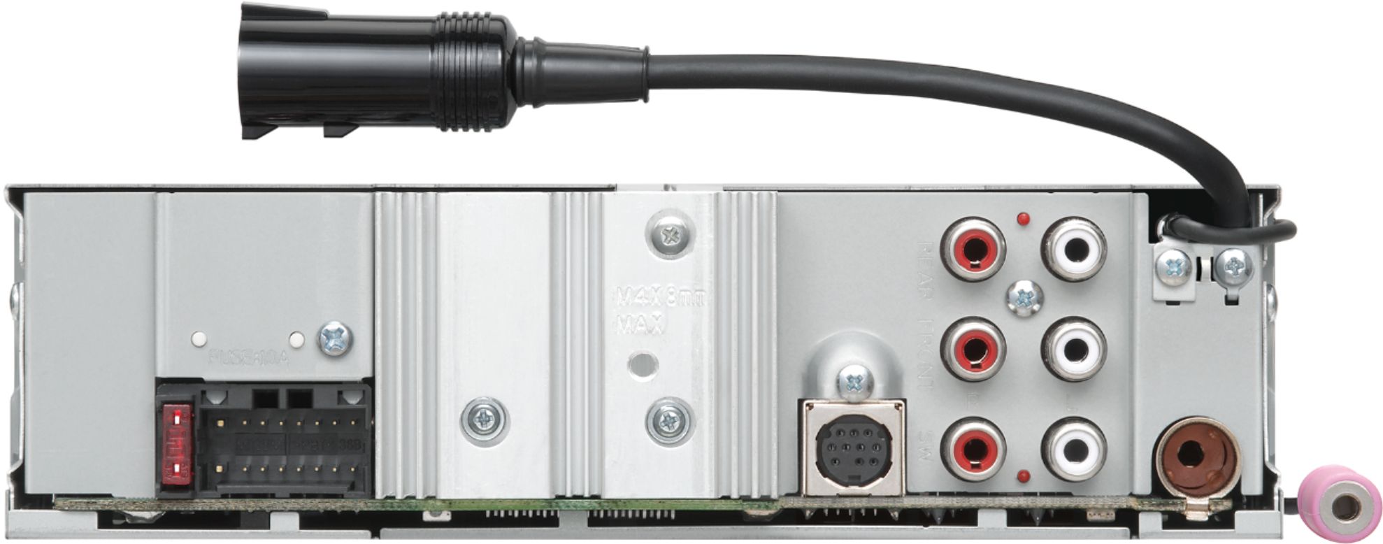 Back View: MB Quart - 180 Watt Powered Source Unit with AM/FM/Bluetooth - Black