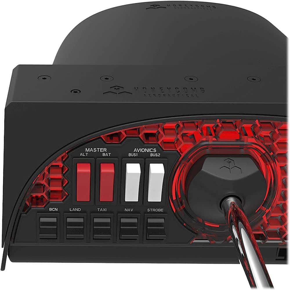 HONEYCOMB PONEYCOMS EROMAUTICAL MASTER ALT BAT AVIONICS BUS1 BUS2 BCN LAND TAXI NAV STROBE