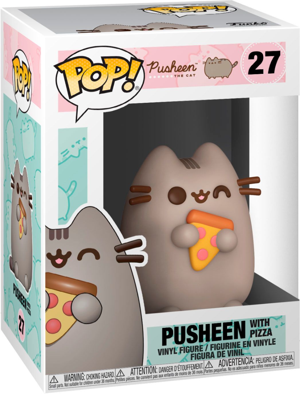 STL file FUNKO POP CAT PUSHEEN CAT with pizza 🐱・3D printer