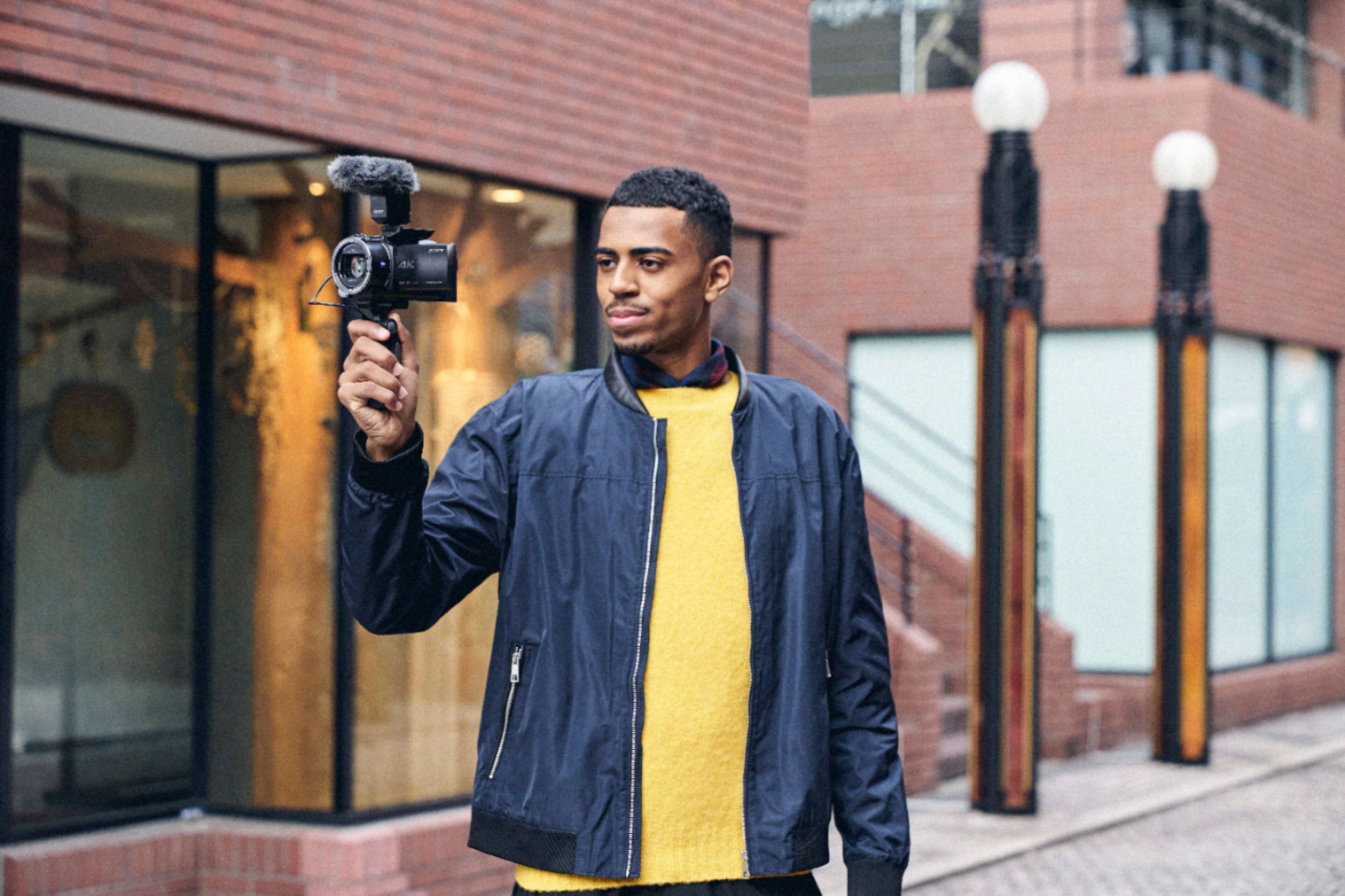 Alt View 24. Sony - Handycam AX43 4K Camcorder - Black.