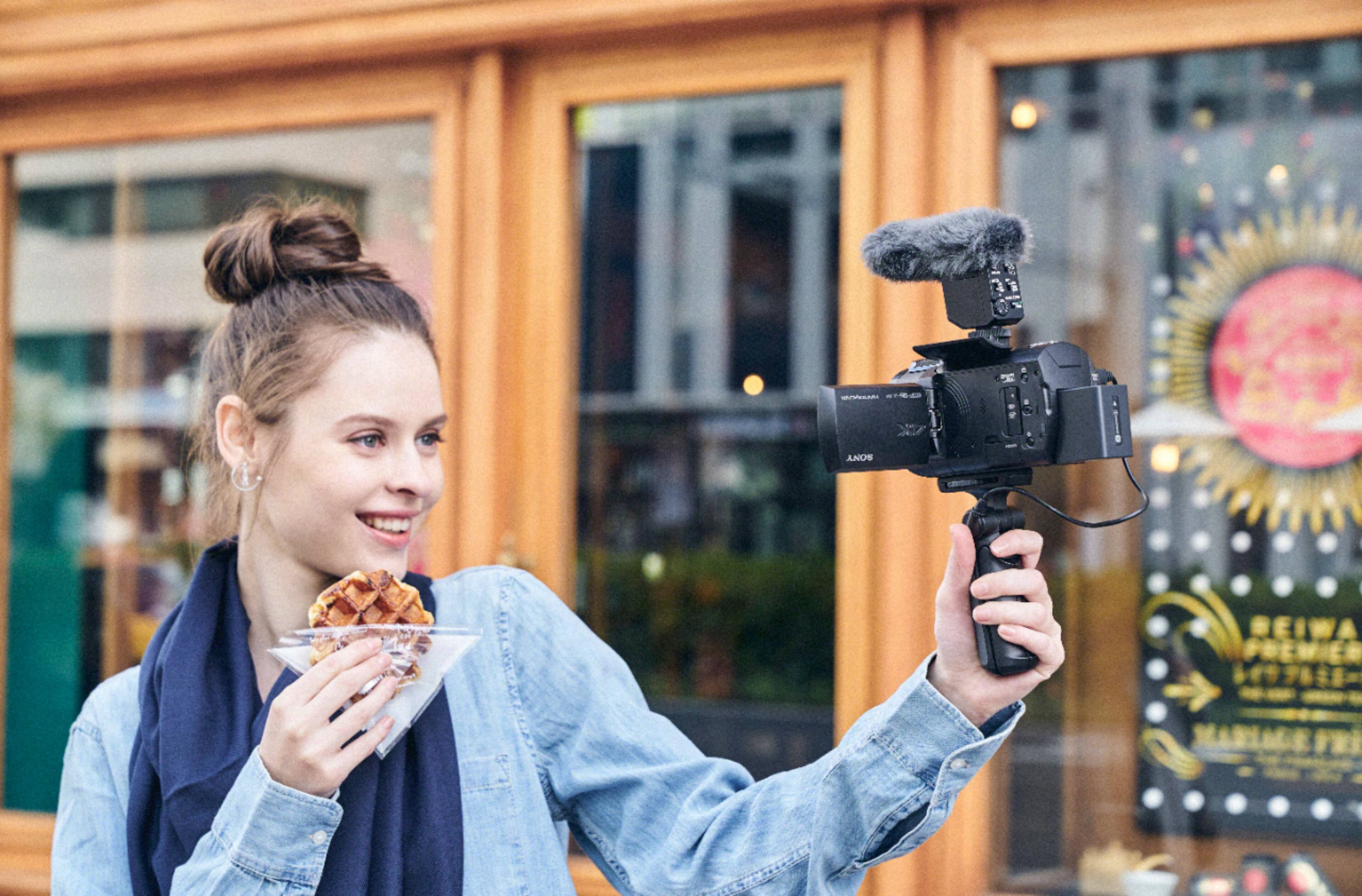 Alt View 27. Sony - Handycam AX43 4K Camcorder - Black.