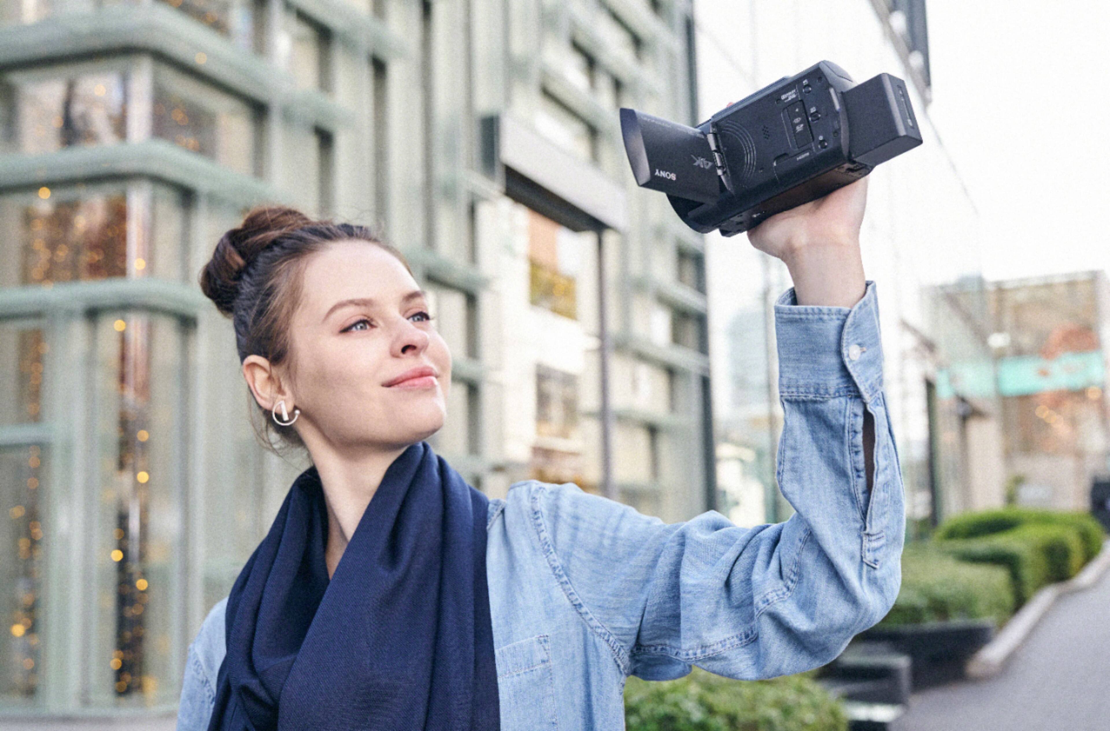 Alt View 32. Sony - Handycam AX43 4K Camcorder - Black.