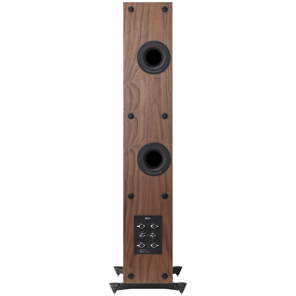 Back View: KEF - Reference Dual 6-1/2" Passive 3-Way Floor Speakers (Each) - Silver Satin/Walnut