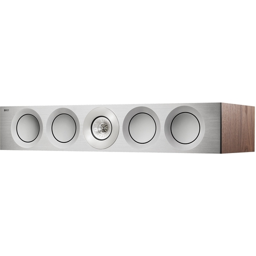 KEF - Reference Quad 6-1/2" Passive 3-Way Center-Channel Speaker (Each) - Silver Satin/Walnut