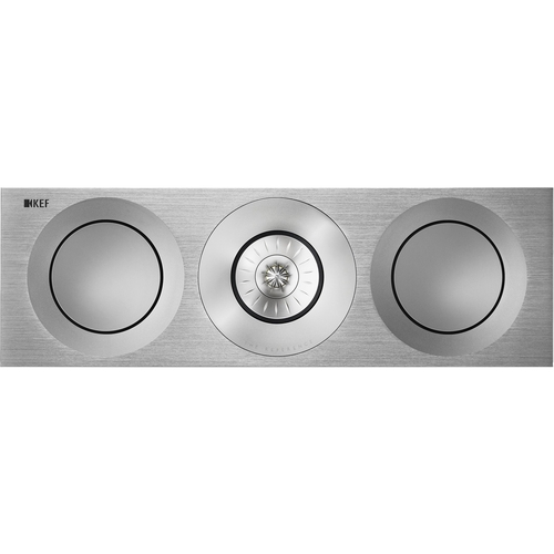 KEF - Reference Dual 6-1/2" Passive 3-Way Center-Channel Speaker (Each) - Silver Satin/Walnut