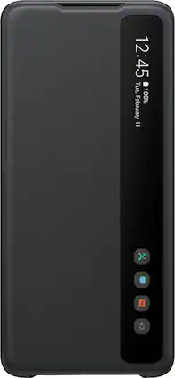 S-View Flip Cover Case for Samsung Galaxy S20 Ultra 5G - Black