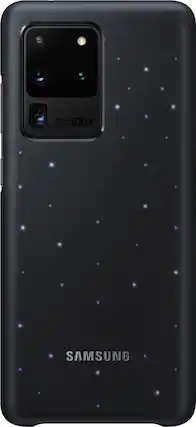 Front. Samsung - LED Back Cover Case for Samsung Galaxy S20 Ultra 5G - Black.