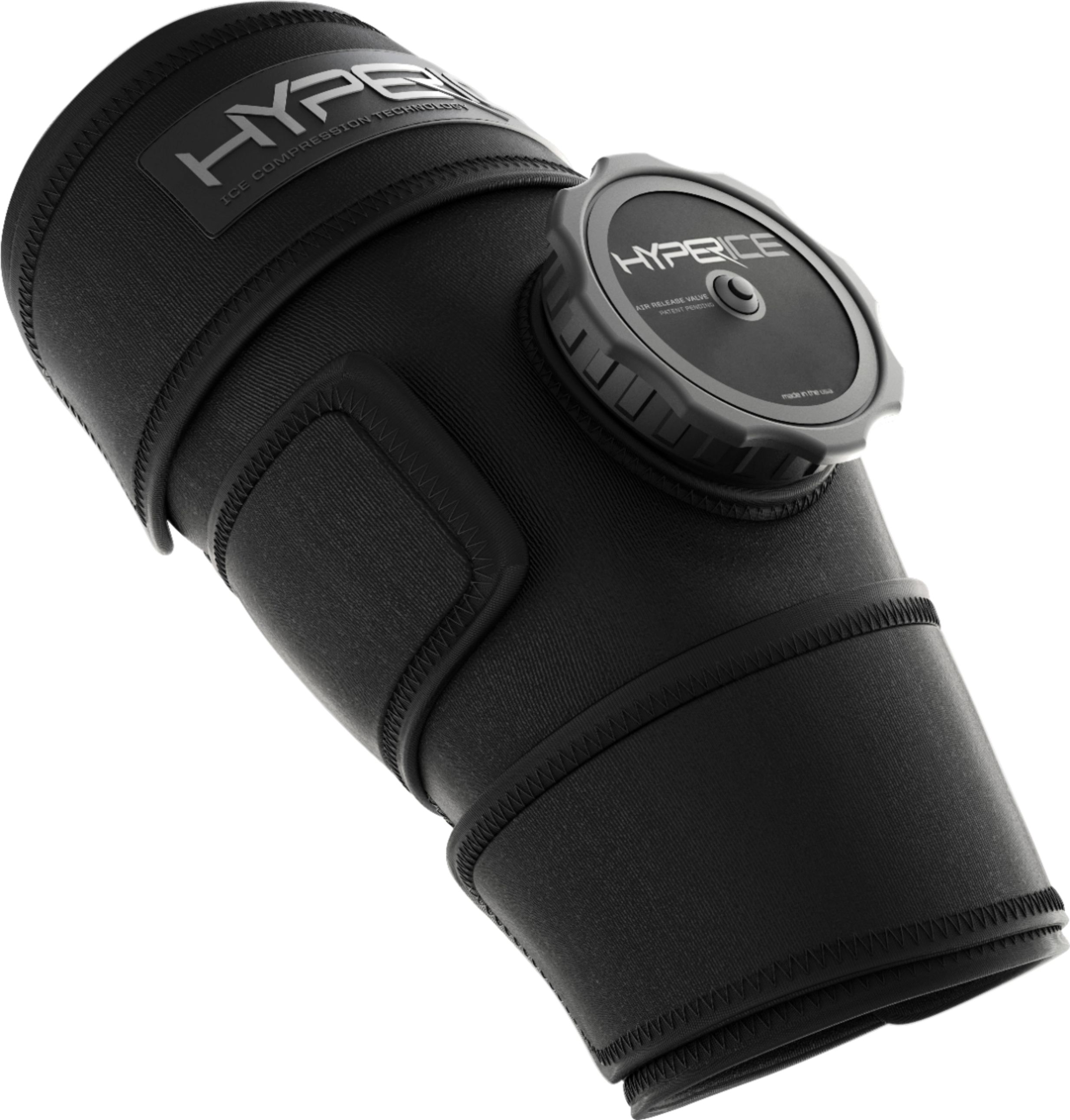Angle View: Hyperice Knee Ice Compression Wearable - Gray/Black