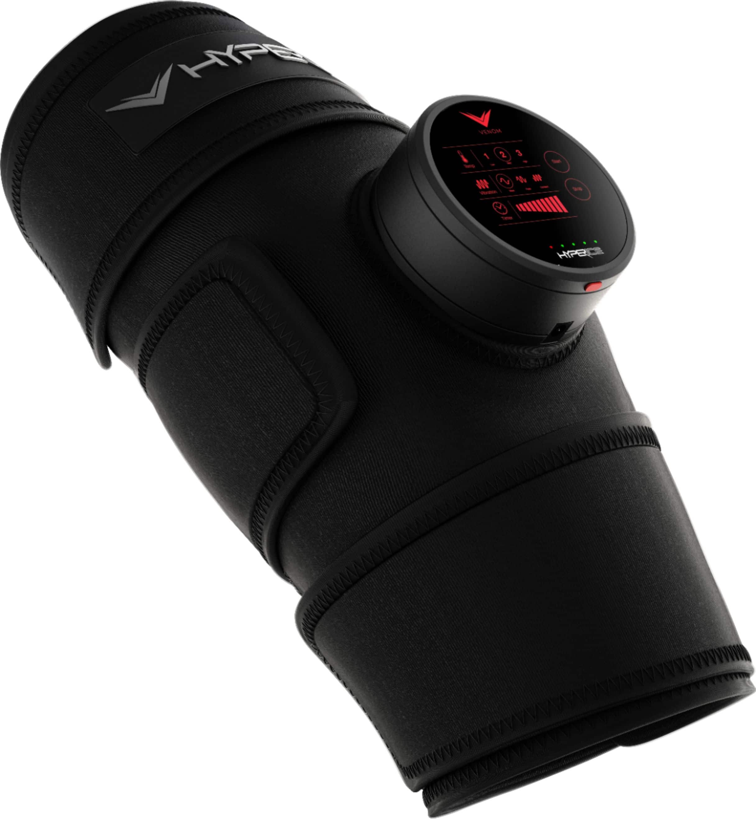 Angle View: Hyperice - Venom Leg Heat and Vibration Wearable - Black