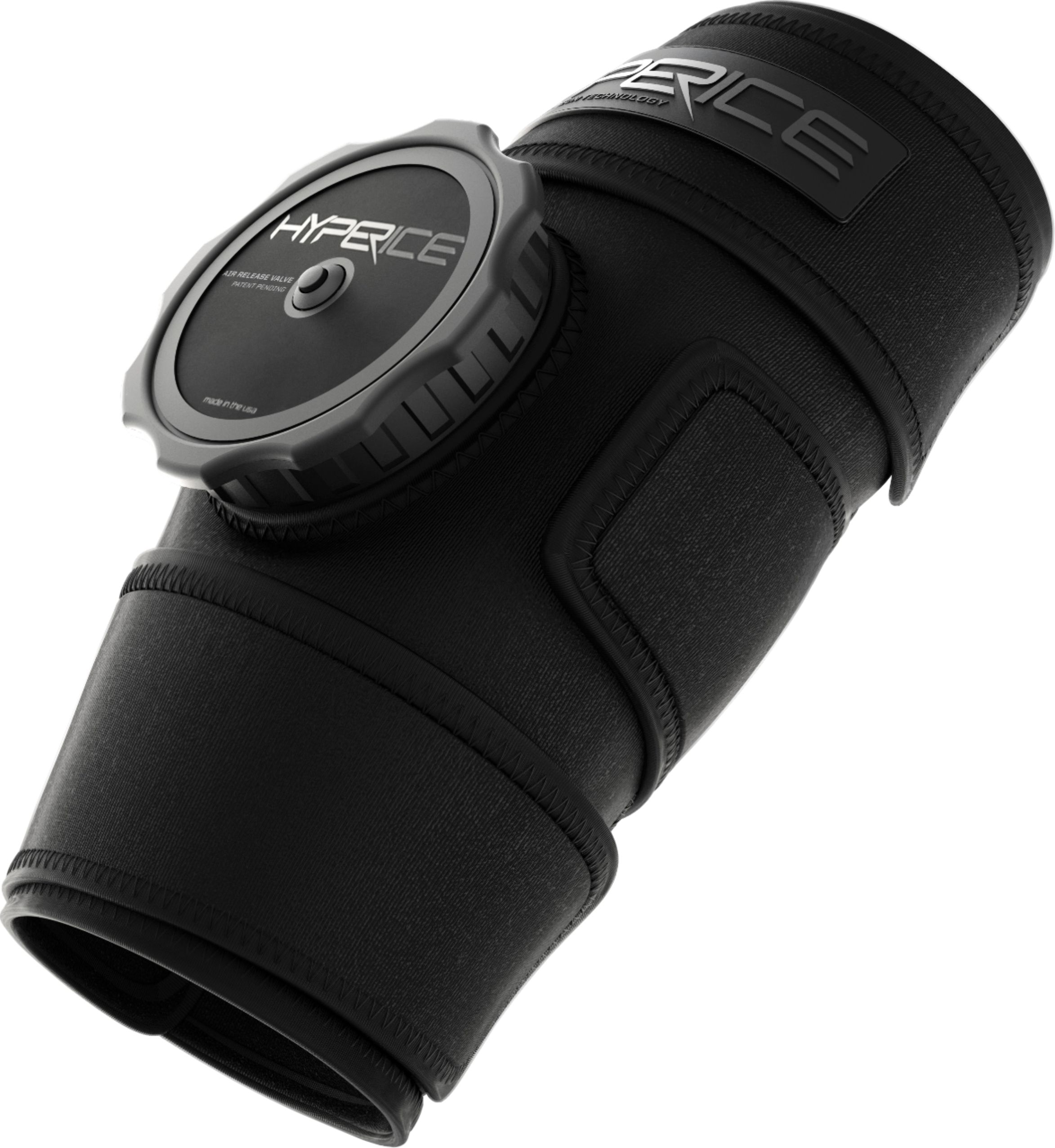 Left View: Hyperice Utility Ice Compression Wearable - Black