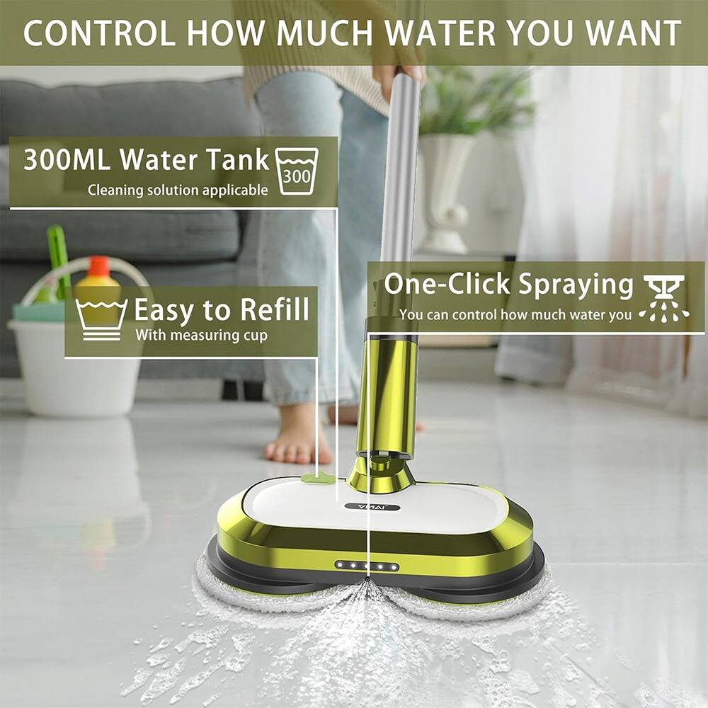 CONTROL HOW MUCH WATER YOU WANT

300ML Water Tank  
Cleaning solution applicable

Easy to Refill  
With measuring cup

One-Click Spraying  
You can control how much water you