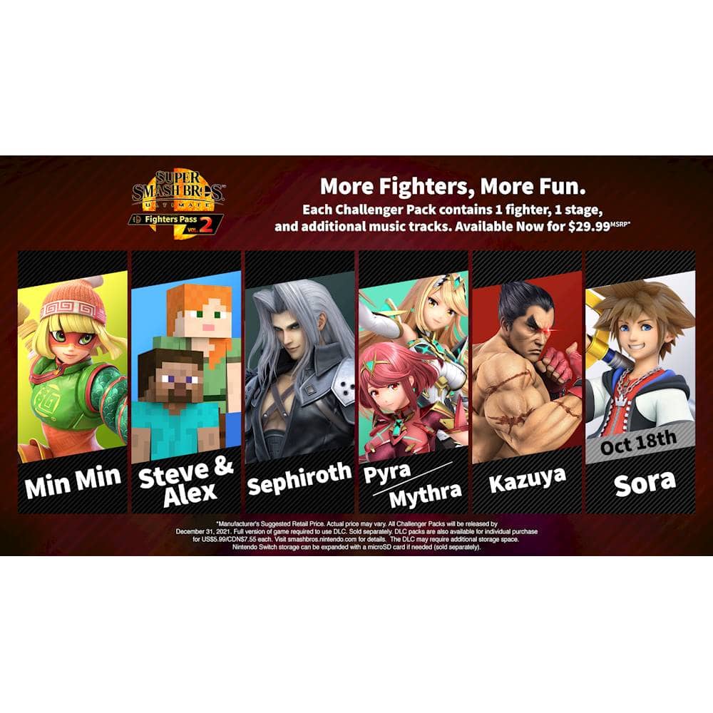 Front. Nintendo - Super Smash Bros. Ultimate: Fighters Pass Vol. 2.