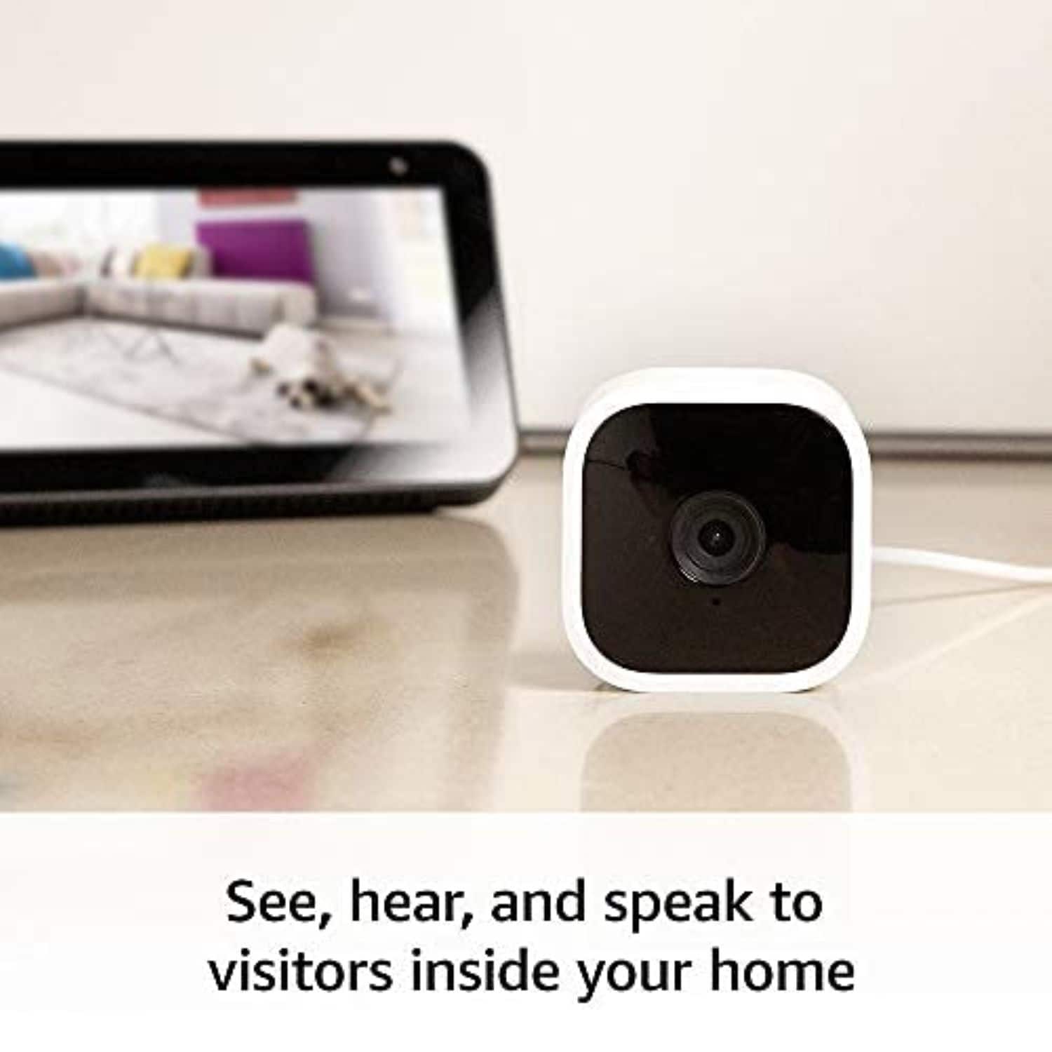 See, hear, and speak to visitors inside your home.
