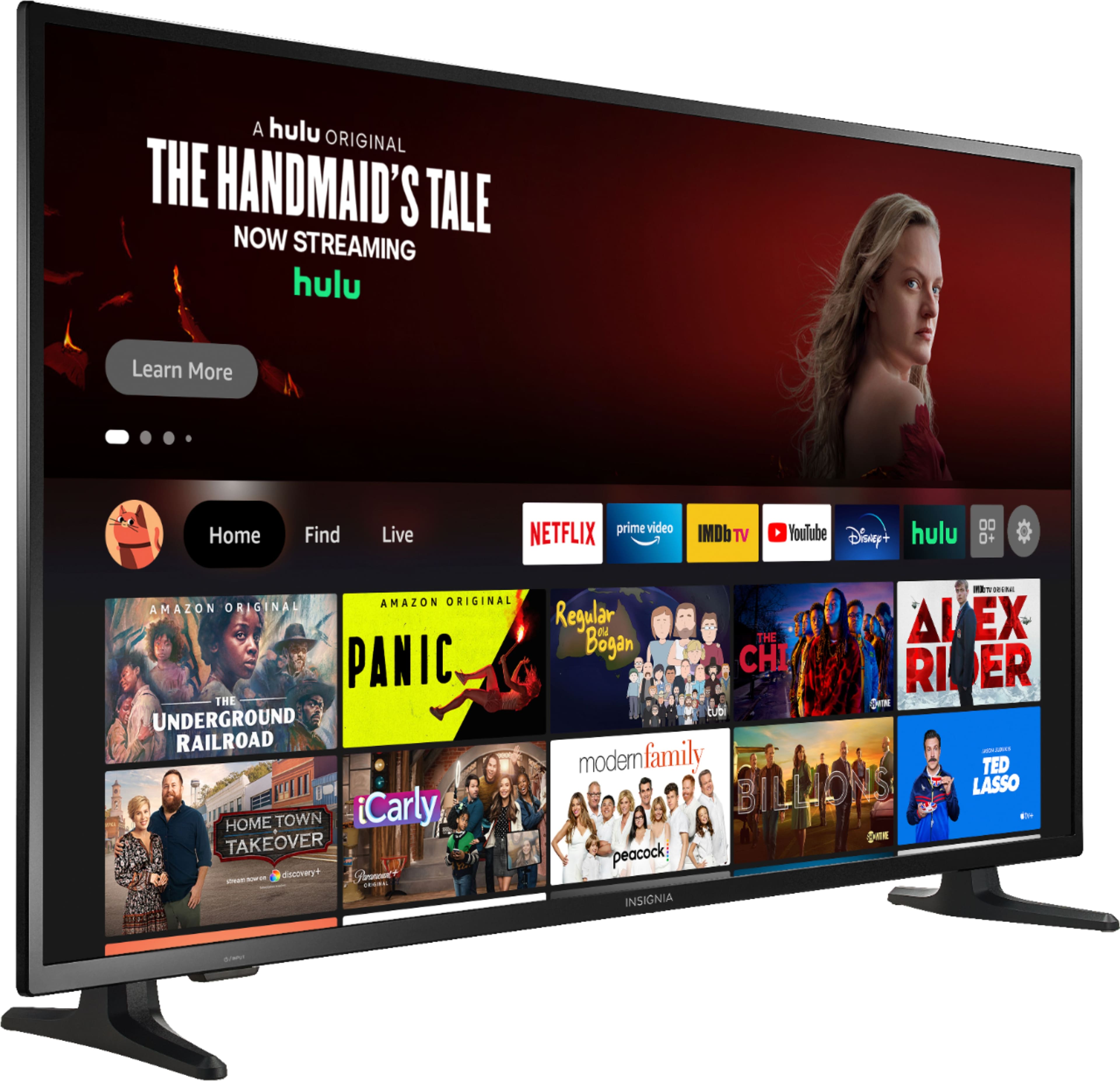 Angle. Insignia™ - 50" Class F30 Series LED 4K UHD Smart Fire TV - Black.