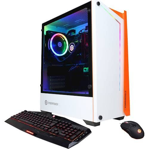 CyberPowerPC - Gaming Desktop - Intel Core i7 - 9700K - 16GB Memory - NVIDIA GeForce GTX 1660 SUPER - 2TB HDD + 500GB SSD - White