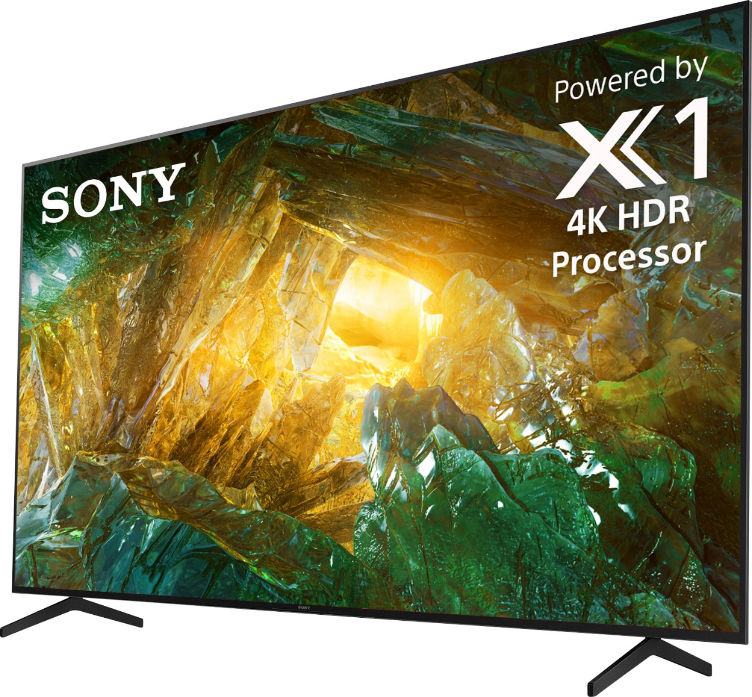 Left View: Sony - 85" Class X800H Series LED 4K UHD Smart Android TV